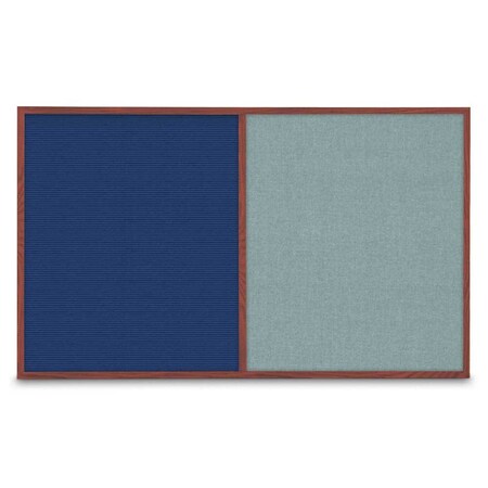 United Visual Products Enclosed Corkboard, 3 Door, 96"x48", 4" Fra UV3406-GOLD-DRKSPR